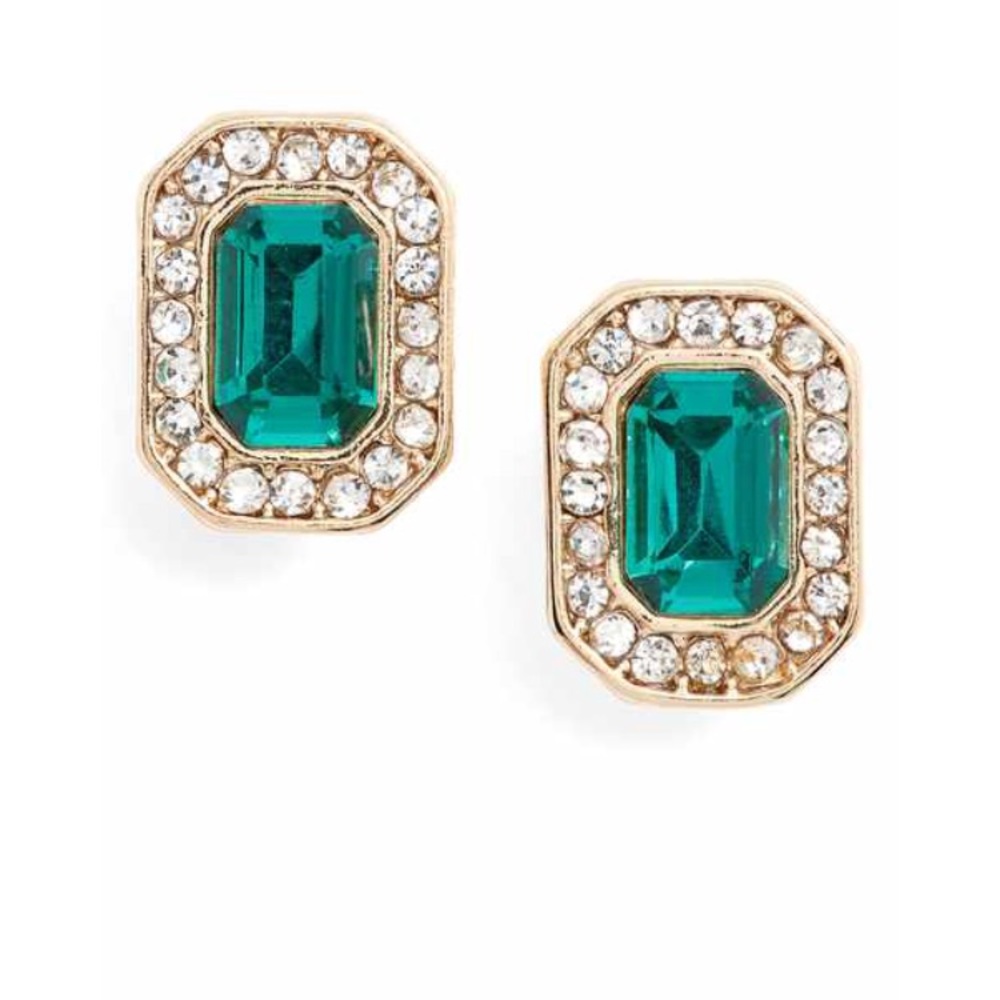 🆕 NWT BP Nordstrom Green Studded Earrings